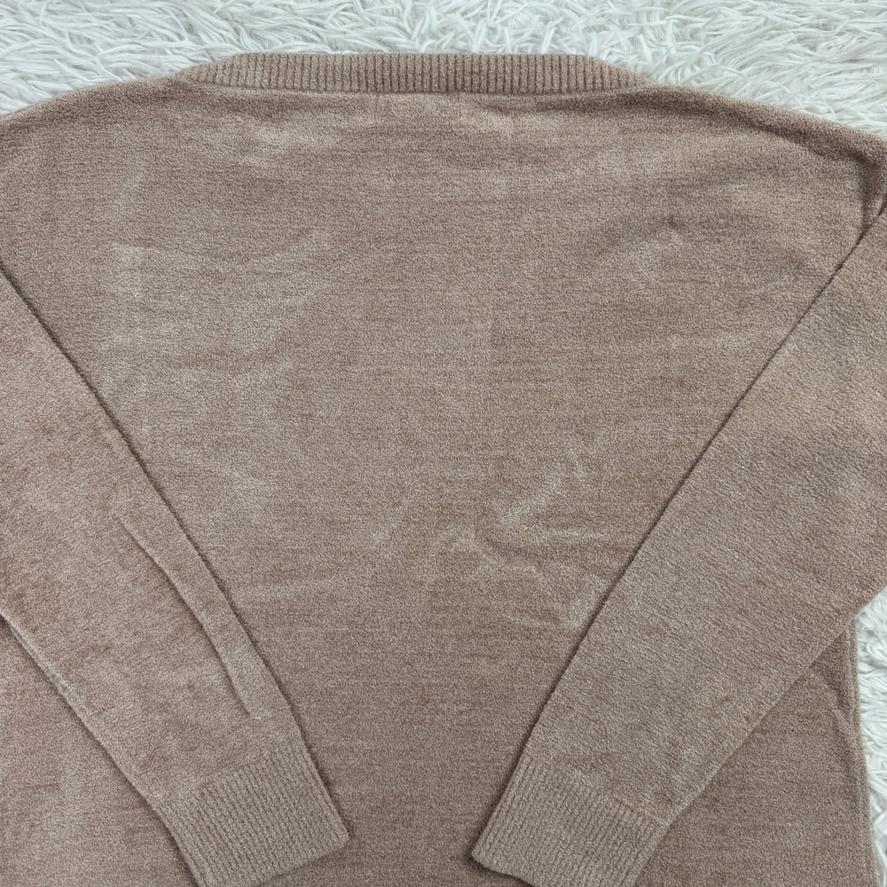 Barefoot Dreams Sweater Womens S Beige Ultra Lite Dockside Pointelle Pullover - Picture 7 of 10
